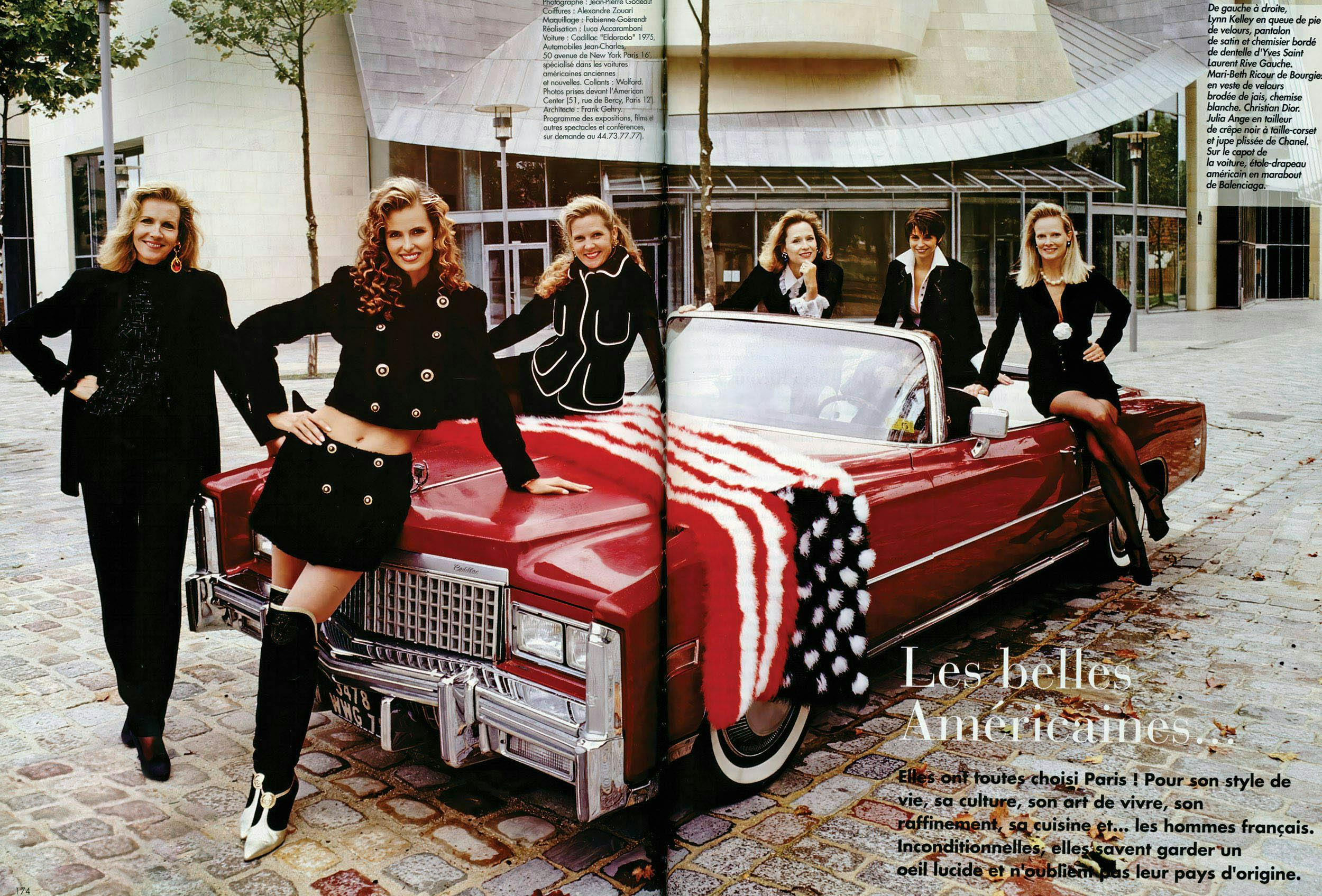 American women photographed for a 1994 issue of L’OFFICIEL.
