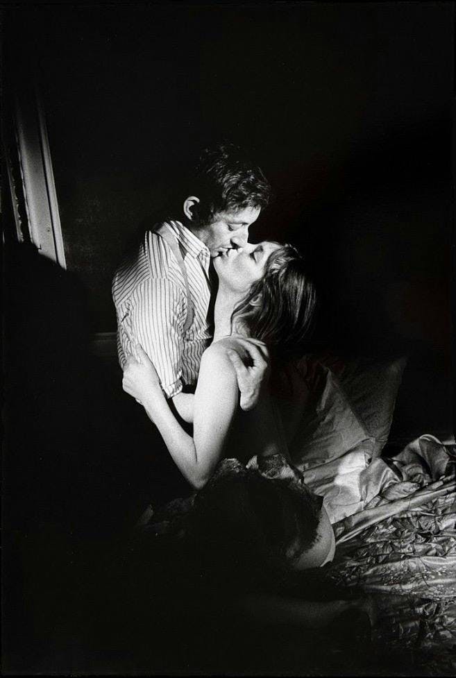 Alain Noguès "Serge Gainsbourg and Jane Birkin shooting in Cannabis", 1961