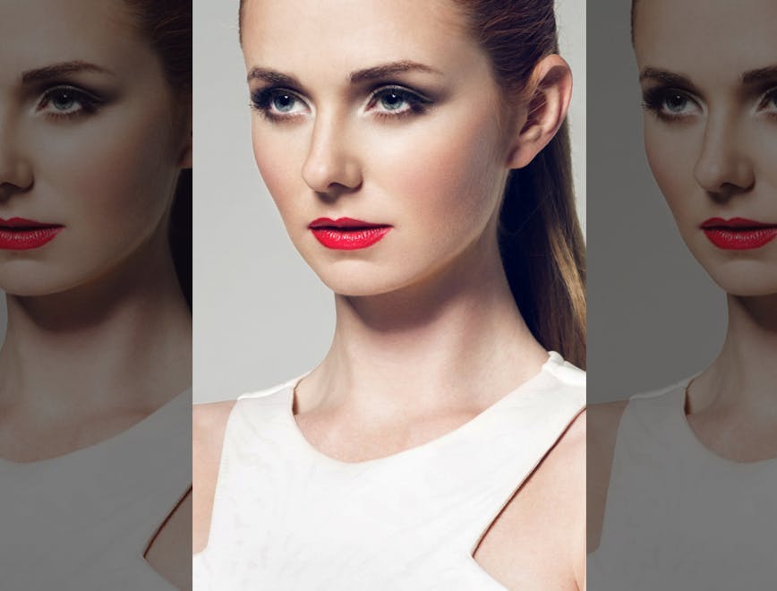 face person human lipstick cosmetics hair