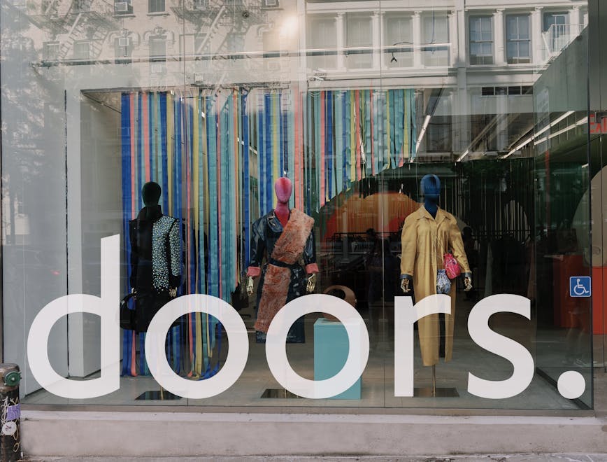 clothing apparel person human shop window display overcoat coat