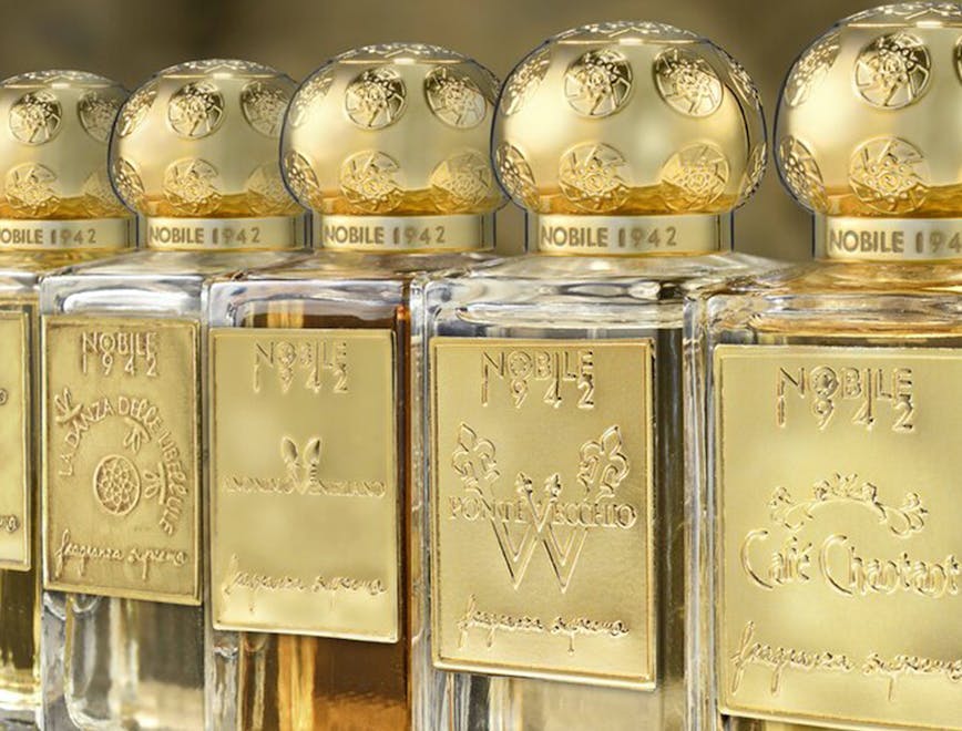 perfume bottle cosmetics gold