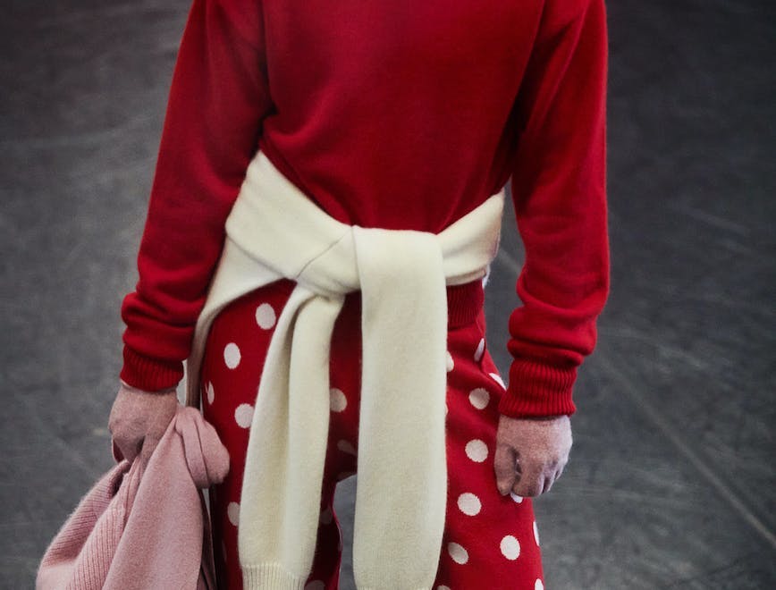 handbag bag accessories purse pattern sweater knitwear clothing person fashion