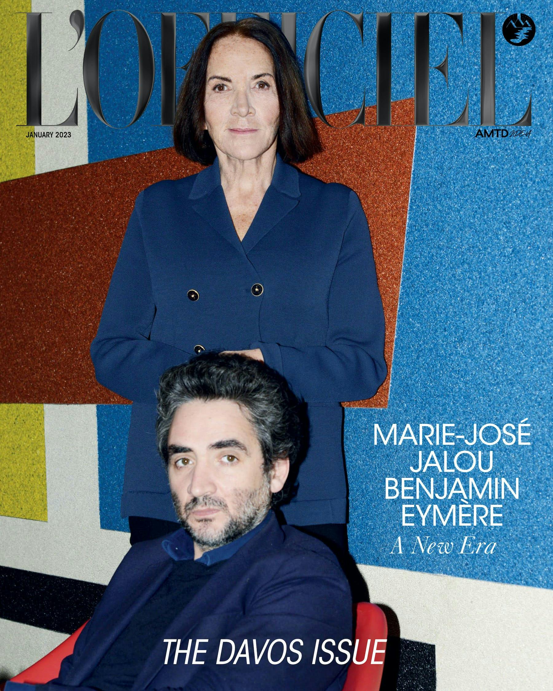 For Marie José Jalou, jacket and pant DIOR For Benjamin Eymère, look TALENT'S OWN