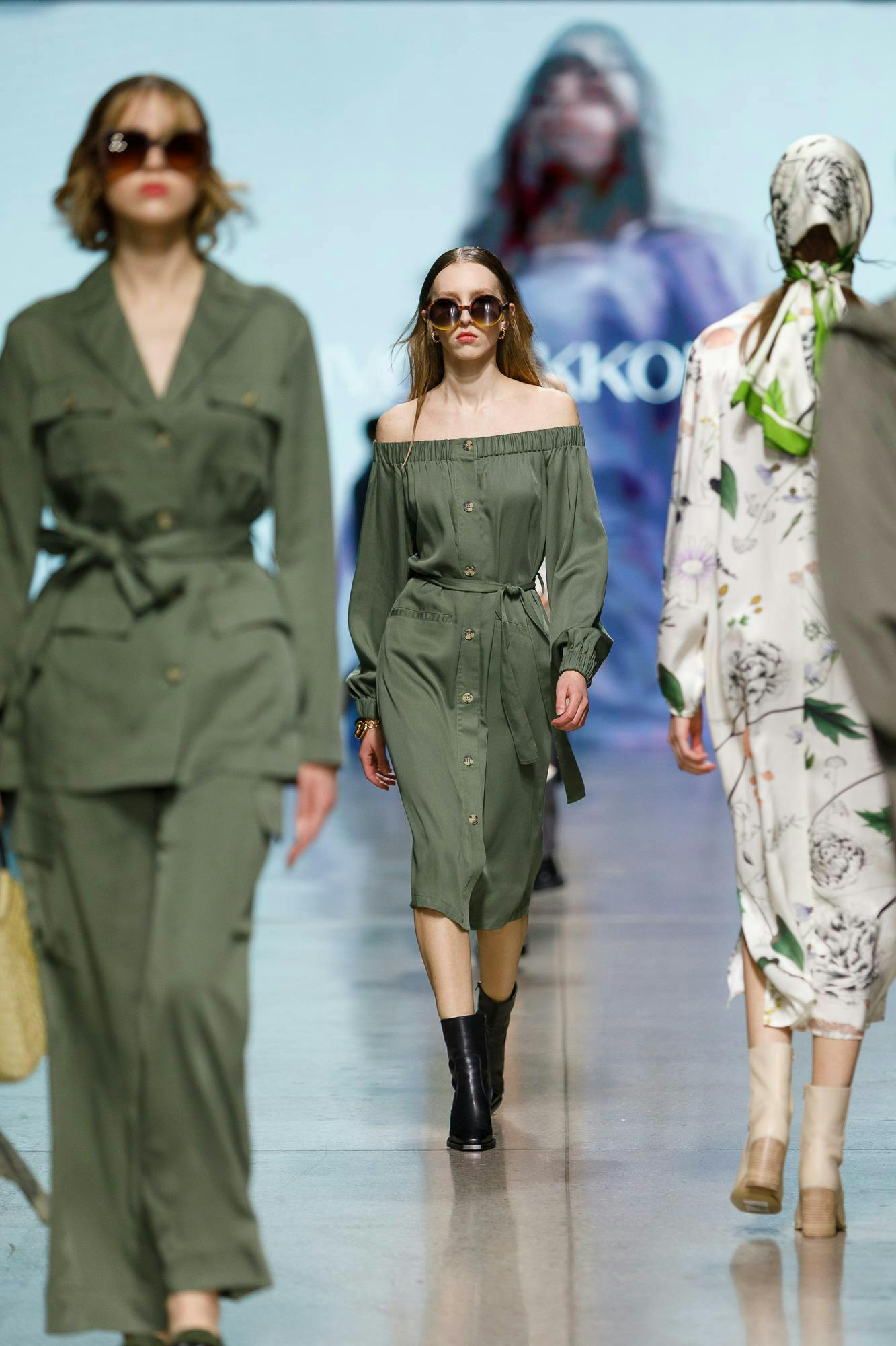 fashion clothing coat long sleeve adult female person woman shoe glasses