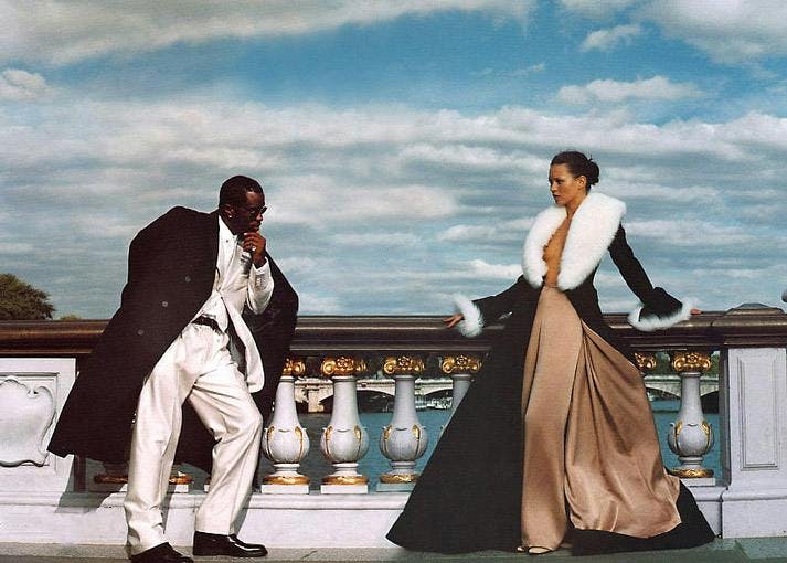 Puff Daddy and Kate Moss by Annie Leibovitz, 1999