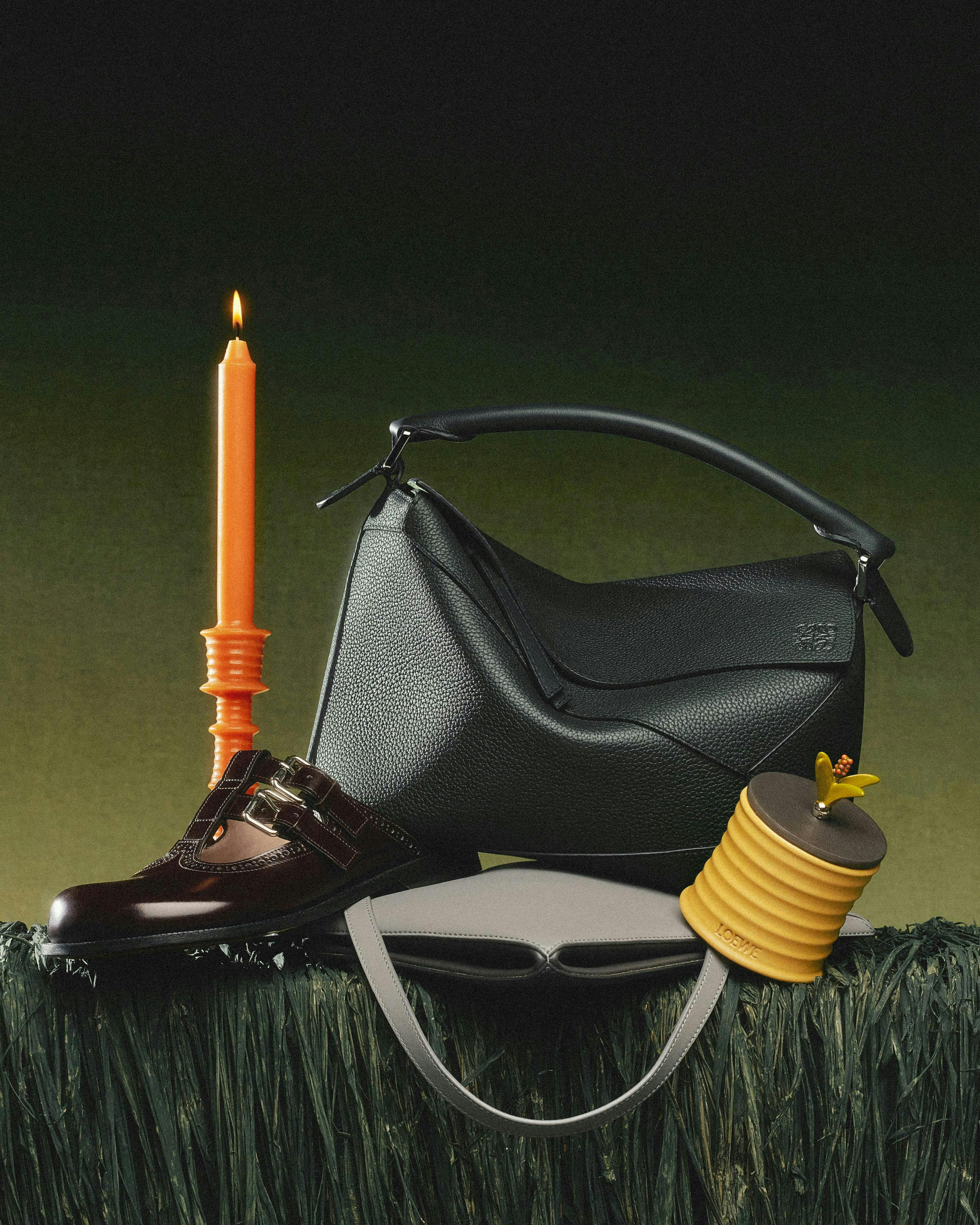 footwear shoe accessories bag handbag sneaker candle purse sword weapon