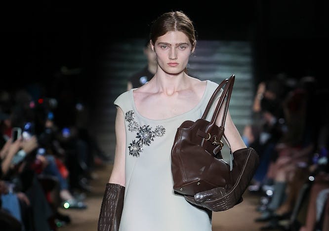bag handbag fashion adult female person woman glove shoe lady